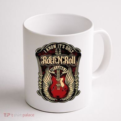 I Know ItS Only Rock And Roll Coffee Mug back