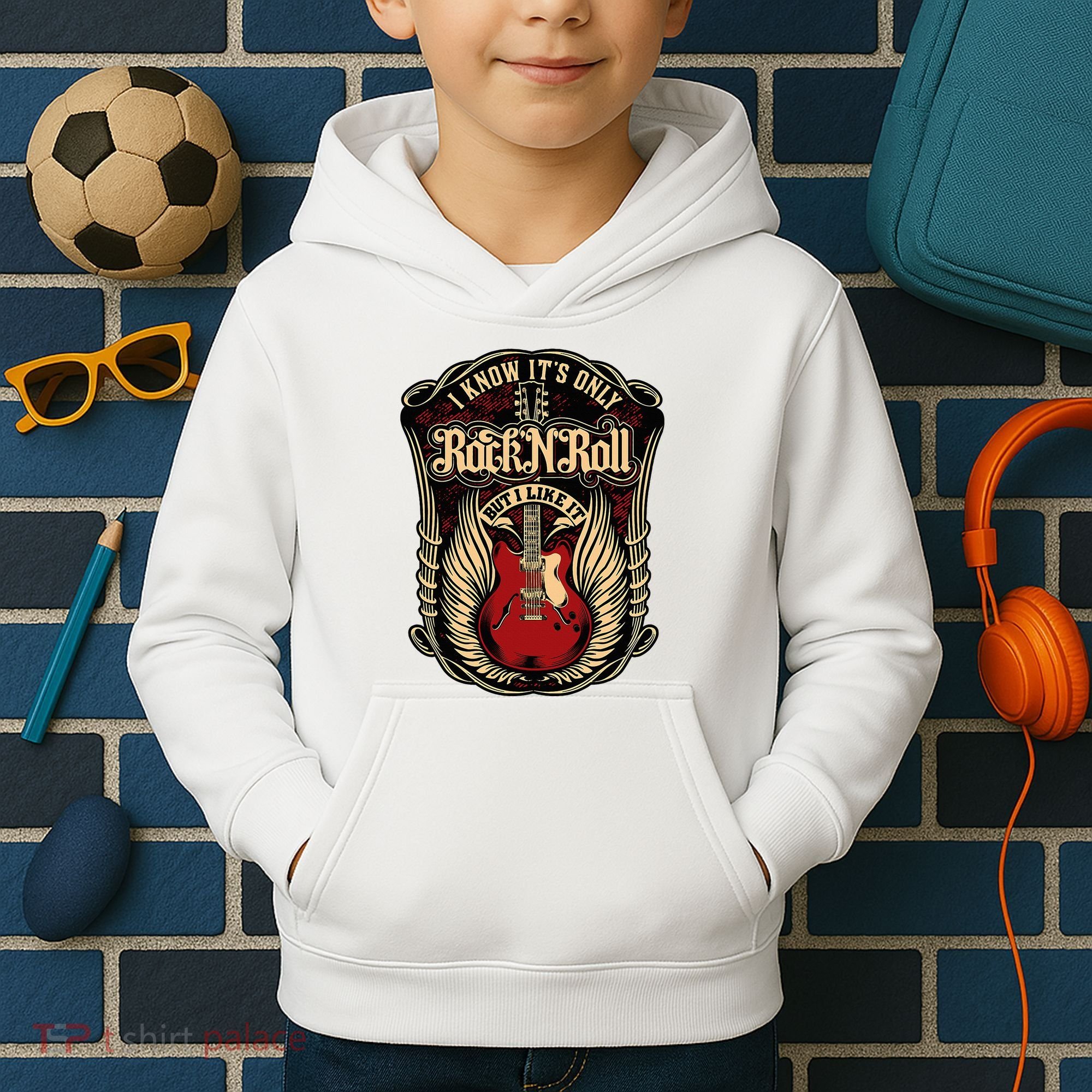 I Know ItS Only Rock And Roll Kids Hoodie
