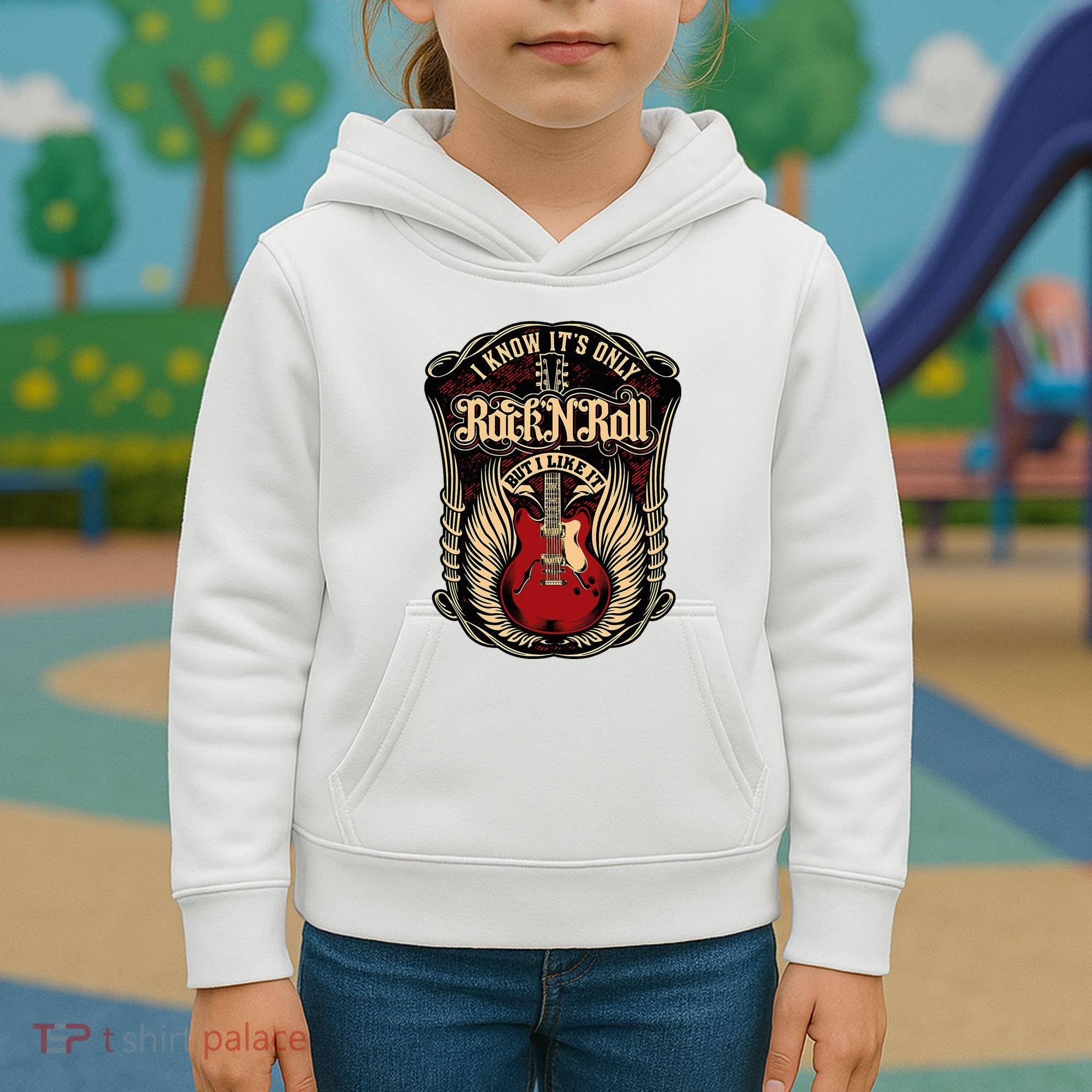 I Know ItS Only Rock And Roll Kids Hoodie