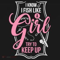 I Know I Fish Like A Girl Try To Keep Up Baby Bodysuit thumb 2