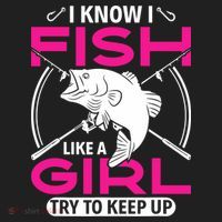 I know I fish like a girl try to keep up funny fishing Hat thumb 2