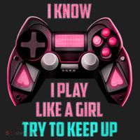 I Know I Play Like A Girl Funny Gamer Beanie thumb 2