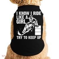 I Know I Ride Like Girl Try To Keep Barrel Racing Doggie Tank thumb 0