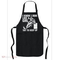 I Know I Ride Like Girl Try To Keep Barrel Racing Apron thumb 0