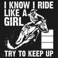 I Know I Ride Like Girl Try To Keep Barrel Racing Apron thumb 3