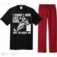 I Know I Ride Like Girl Try To Keep Barrel Racing Pajama Set thumb 0