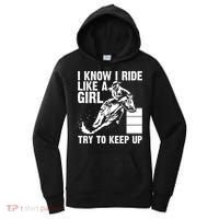 I Know I Ride Like Girl Try To Keep Barrel Racing Women's Hoodie thumb 0