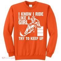 I Know I Ride Like Girl Try To Keep Barrel Racing Sweatshirt thumb 0