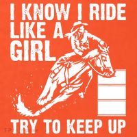 I Know I Ride Like Girl Try To Keep Barrel Racing Baby Bodysuit thumb 2