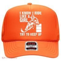 I Know I Ride Like Girl Try To Keep Barrel Racing Hat thumb 0