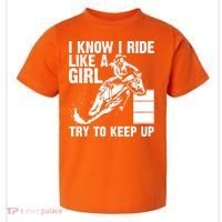I Know I Ride Like Girl Try To Keep Barrel Racing Toddler T-Shirt thumb 0