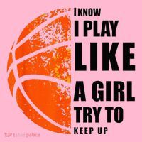 I Know I Play Like A Girl Try To Keep Up Basketball Women Coaster thumb 2