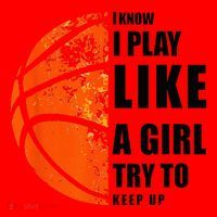 I Know I Play Like A Girl Try To Keep Up Basketball Women Santa Hat thumb 1