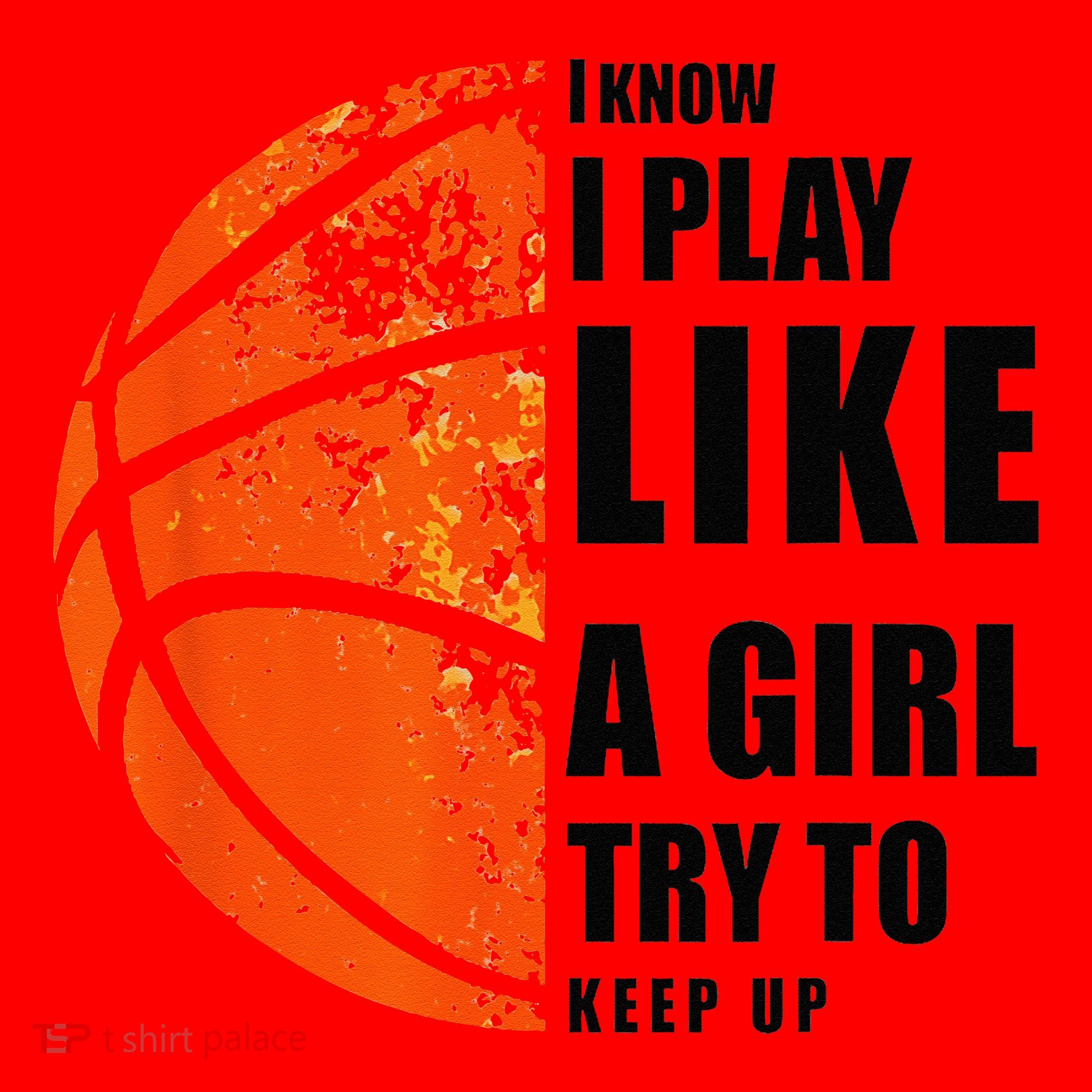 I Know I Play Like A Girl Try To Keep Up Basketball Women Santa Hat
