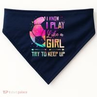 I Know I Play Like A Girl Soccer USA-Made Doggie Bandana thumb 0
