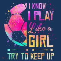 I Know I Play Like A Girl Soccer Mousepad thumb 1