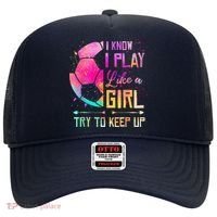 I Know I Play Like A Girl Soccer Hat thumb 0