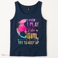I Know I Play Like A Girl Soccer Tank Top thumb 2