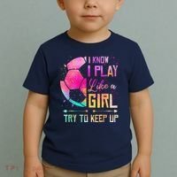 I Know I Play Like A Girl Soccer Toddler T-Shirt thumb 2