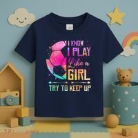 I Know I Play Like A Girl Soccer Toddler T-Shirt thumb 3