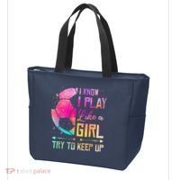 I Know I Play Like A Girl Soccer Tote Bag thumb 3