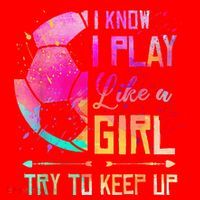 I Know I Play Like A Girl Soccer Santa Hat thumb 1