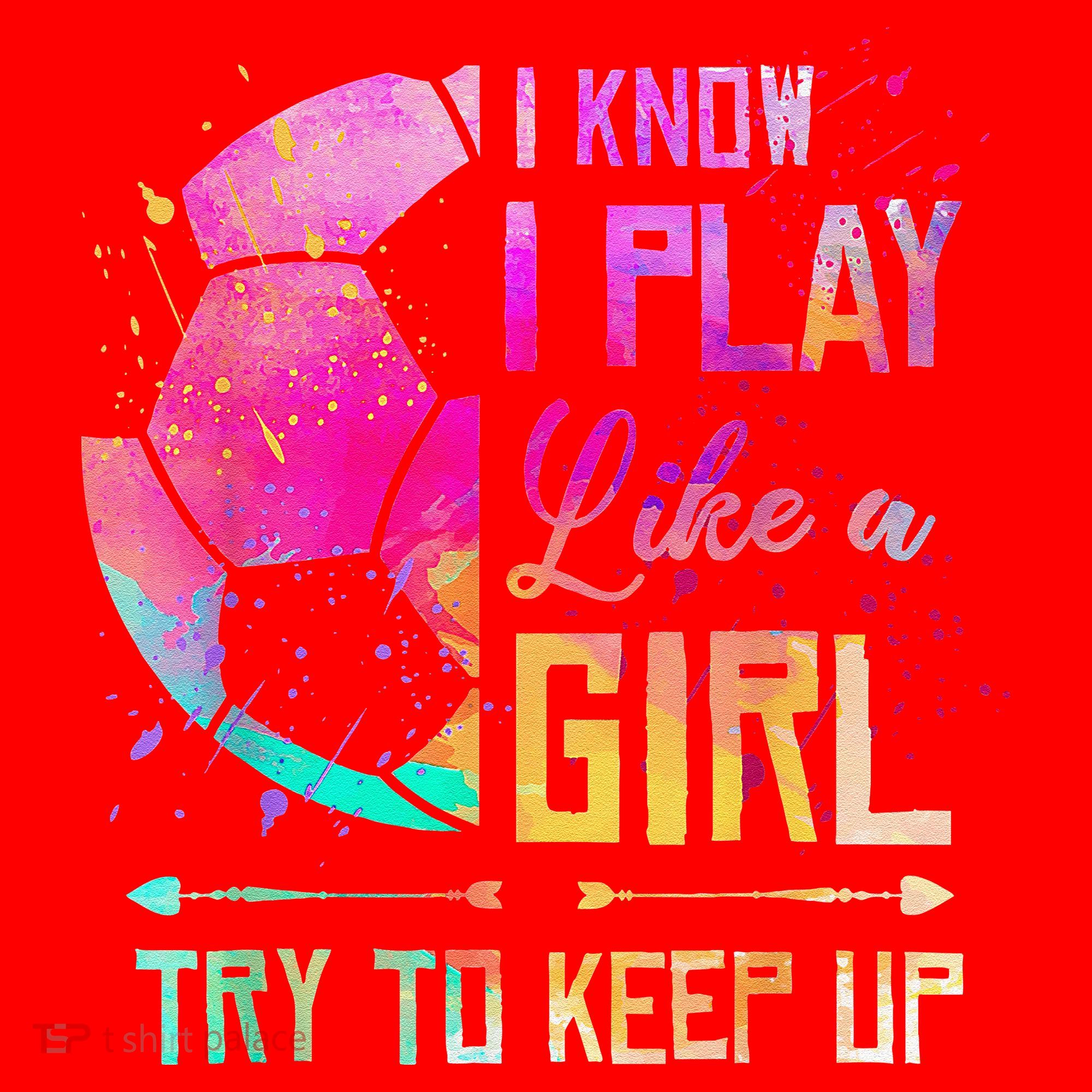 I Know I Play Like A Girl Soccer Santa Hat