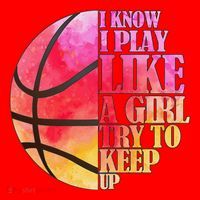 I Know I Play Like A Girl Try To Keep Up Basketball Santa Hat thumb 1