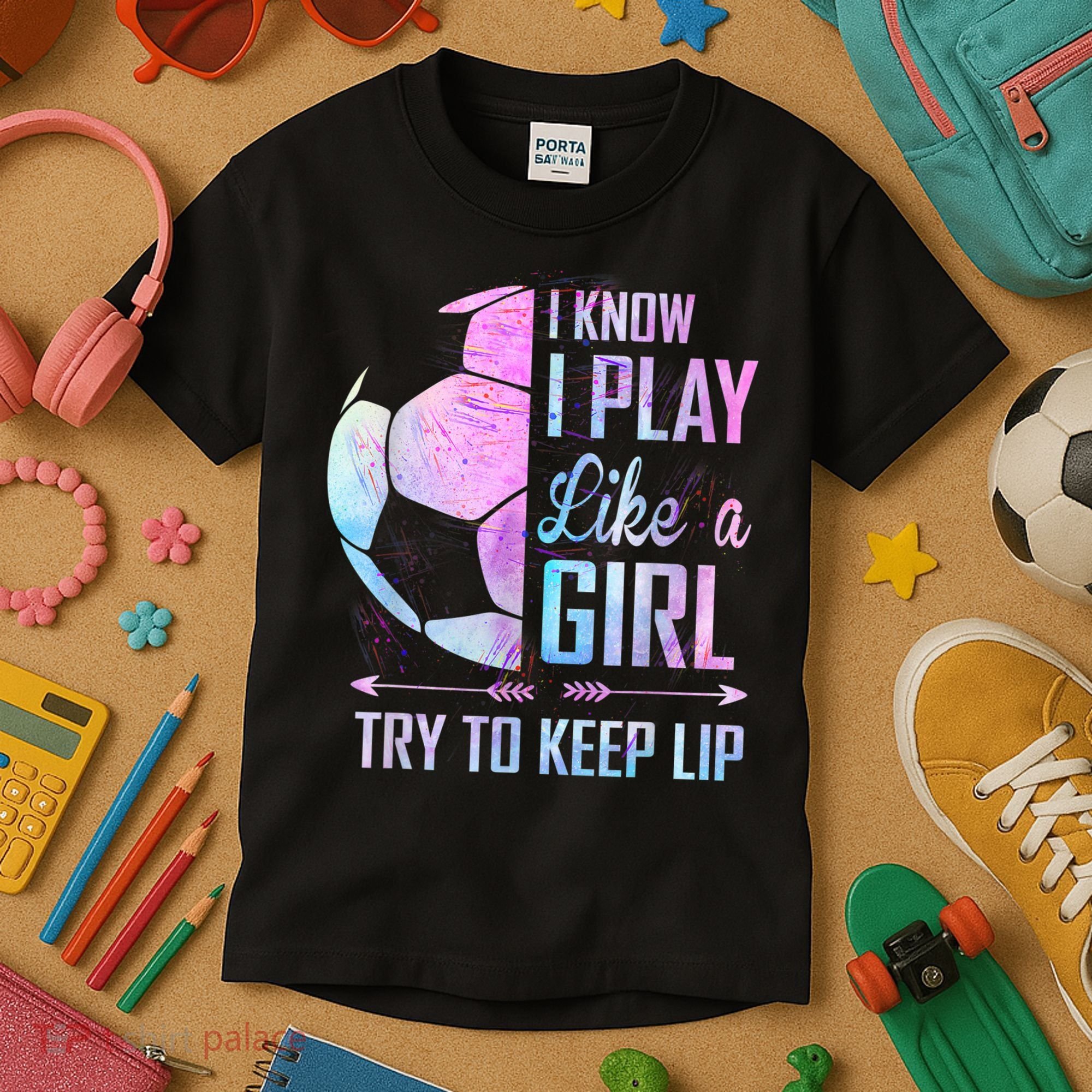 I Know I Play Like A Girl Soccer TShirt Kids T-Shirt