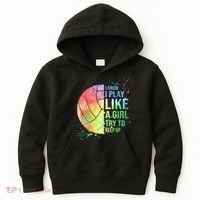 I Know I Play Like A Girl Try To Keep Up Volleyball Tshirt Kids Hoodie thumb 0