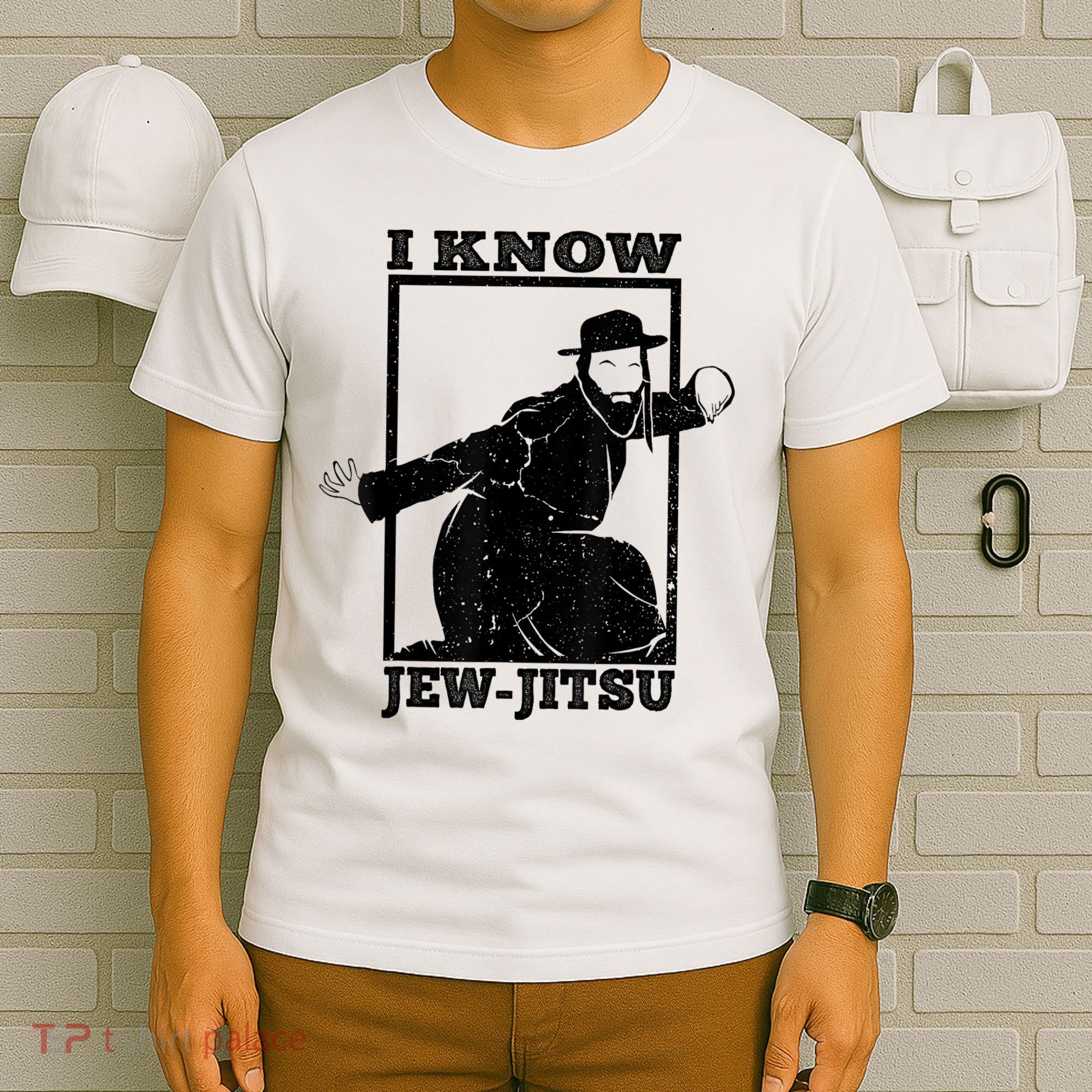 I Know Jew Jitsu Funny Jiu Jitsu Pun Jewish Martial Art T-Shirt