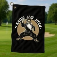 I Know Jew Jitsu Golf Towel thumb 1