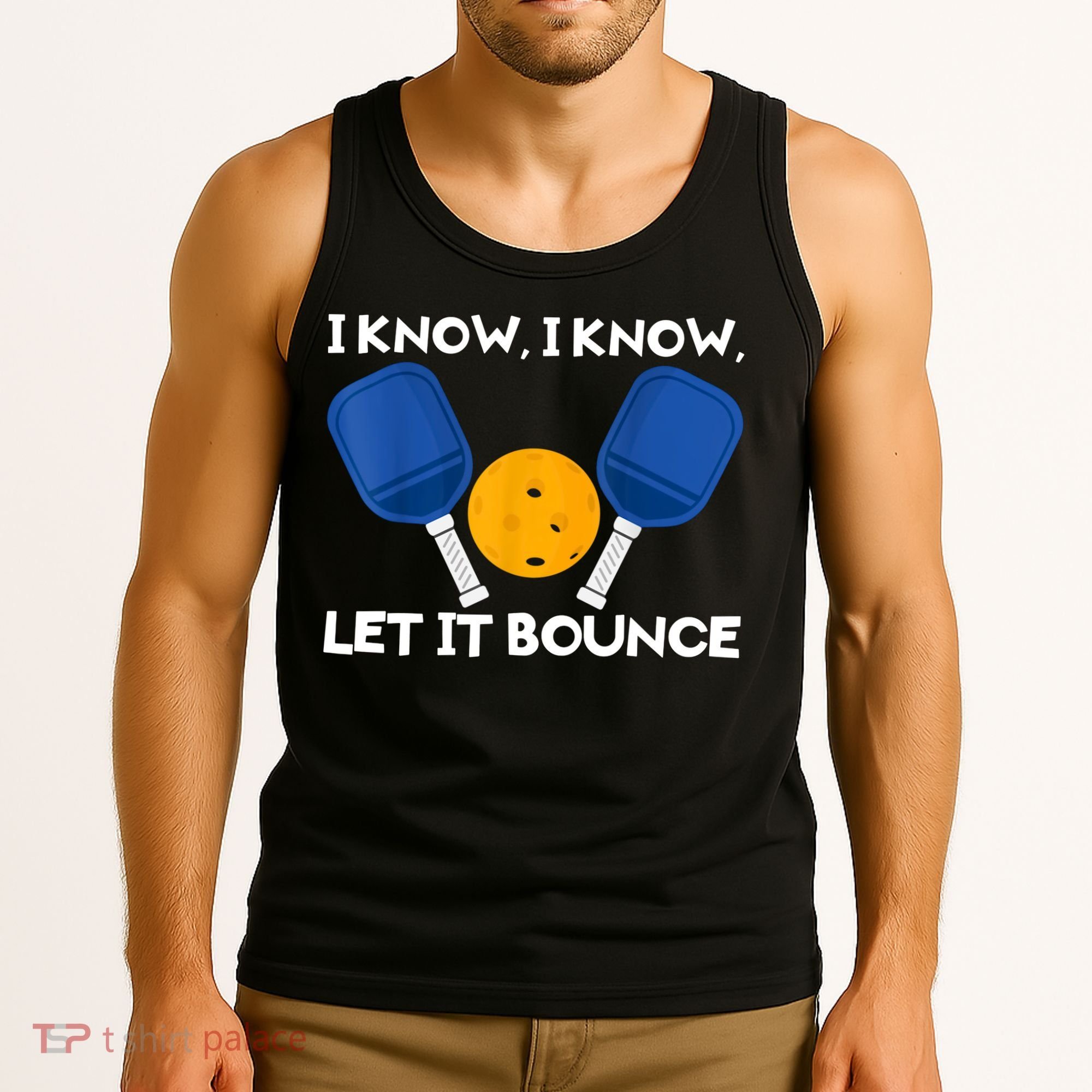I Know Let It Bounce Pickleball Tank Top