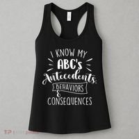 I Know My ABC's Behavior Analyst Therapist Psychologist Women's Tank Top thumb 3
