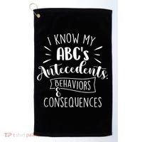 I Know My ABC's Behavior Analyst Therapist Psychologist Golf Towel thumb 0