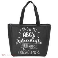 I Know My ABC's Behavior Analyst Therapist Psychologist Tote Bag thumb 0
