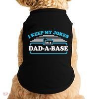 I Keep My Jokes In A DadABase Doggie Tank thumb 0