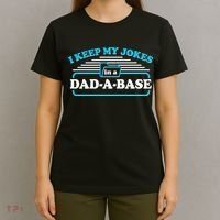 I Keep My Jokes In A DadABase T-Shirt thumb 4