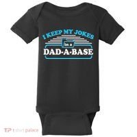 I Keep My Jokes In A DadABase Baby Bodysuit thumb 0