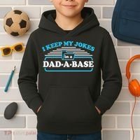 I Keep My Jokes In A DadABase Kids Hoodie thumb 2