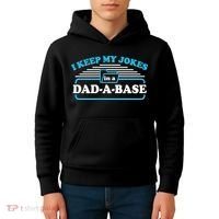 I Keep My Jokes In A DadABase Kids Hoodie thumb 4