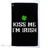 Irish Kiss Me Im Irish St Patricks Day Golf Towel thumb 0