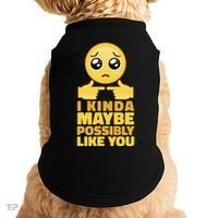 I Kind Maybe Possibly Like You Emoji Doggie Tank thumb 0