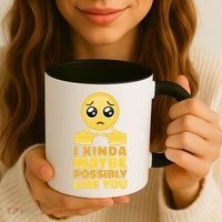 I Kind Maybe Possibly Like You Emoji Coffee Mug thumb 3