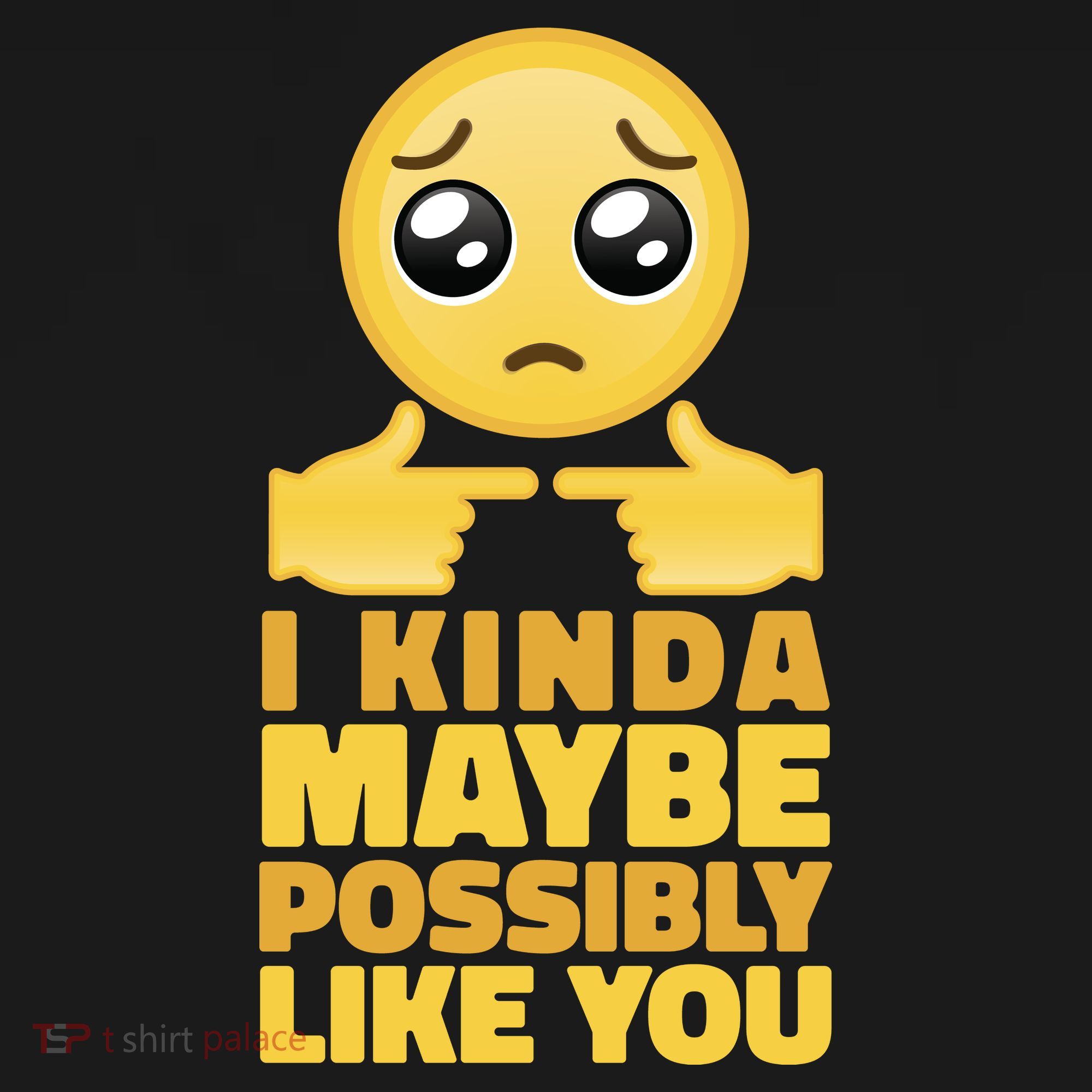 I Kind Maybe Possibly Like You Emoji Polo