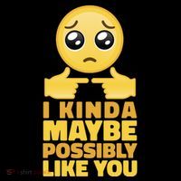 I Kind Maybe Possibly Like You Emoji Women's Hoodie thumb 2