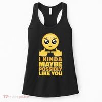 I Kind Maybe Possibly Like You Emoji Women's Tank Top thumb 0