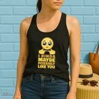 I Kind Maybe Possibly Like You Emoji Women's Tank Top thumb 2