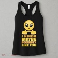 I Kind Maybe Possibly Like You Emoji Women's Tank Top thumb 3