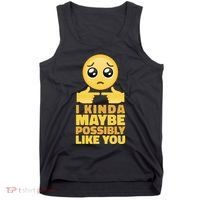 I Kind Maybe Possibly Like You Emoji Tank Top thumb 0